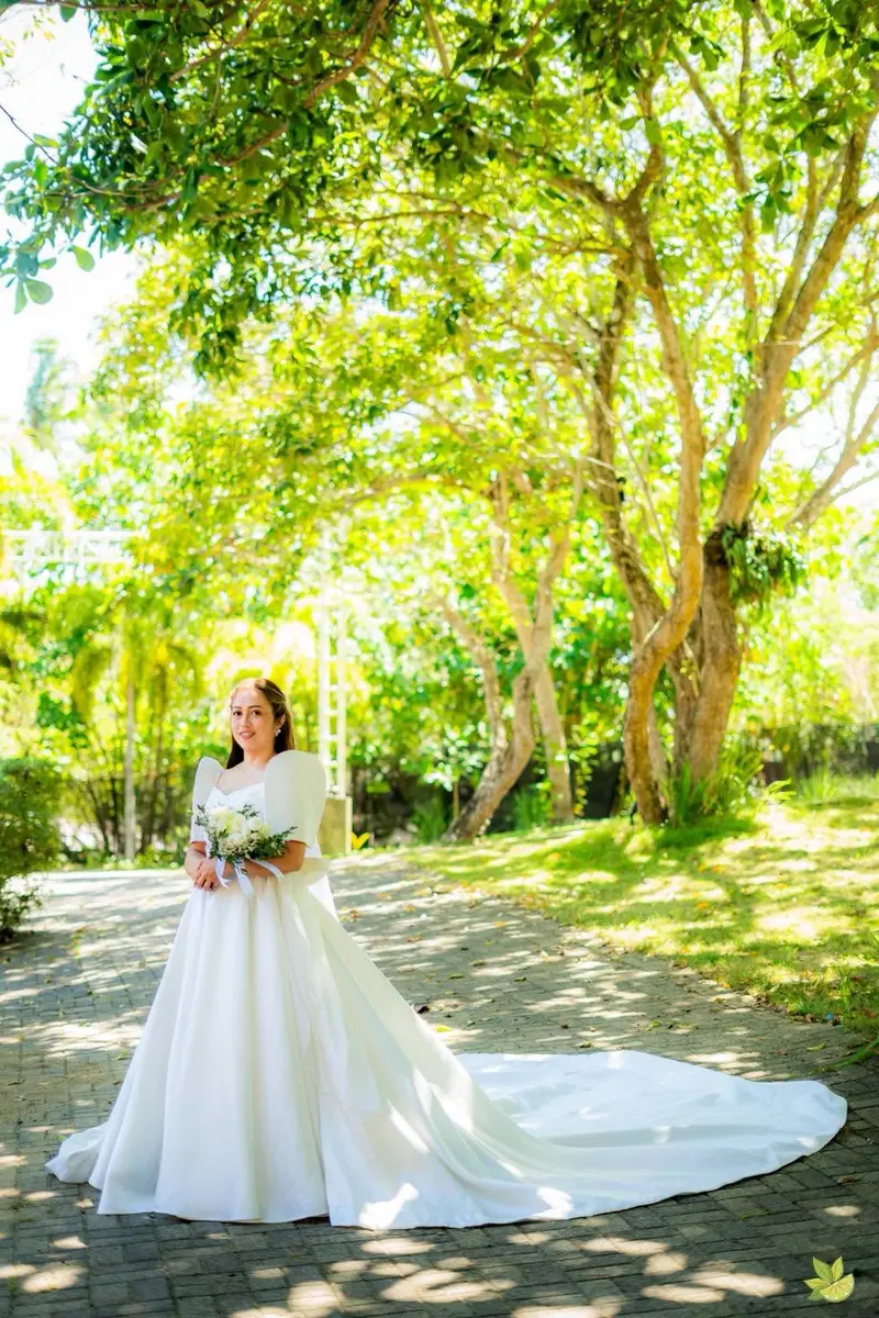 Bride in a garden